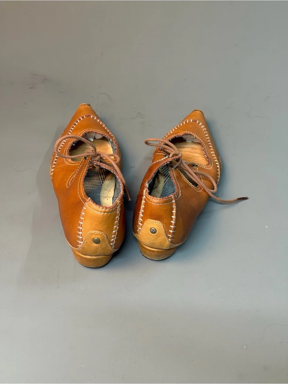 Women’s Tan Lace-Up Wedge Flats — Stylish Comfort